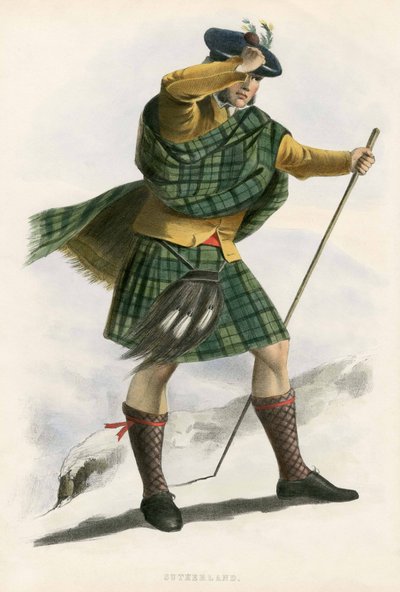 Sutherland, de The Clans of the Scottish Highlands, pub. 1845 de Robert Ronald McIan